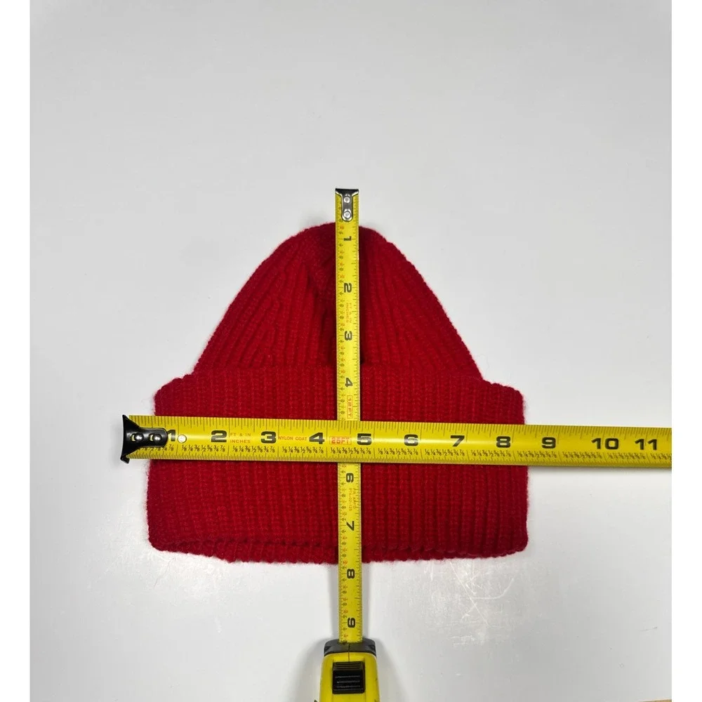 Ralph Lauren Kids Beanie‎ Hat Red Embroidered RL Heart Logo Cuffed Winter Cap